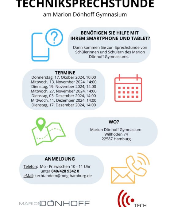 Techniksprechstunde am MDG – benötigen Sie Hilfe mit Ihrem Smartphone oder Tablet?