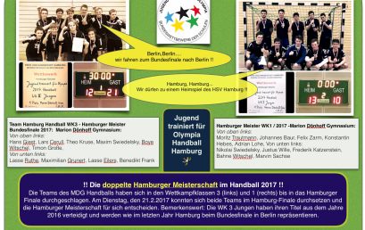 !!Die doppelte Hamburger Meisterschaft im Handball 2017!!