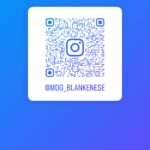 QR-Code für Instagram-Profil @MDG_BLANKENESE auf blauem Hintergrund.